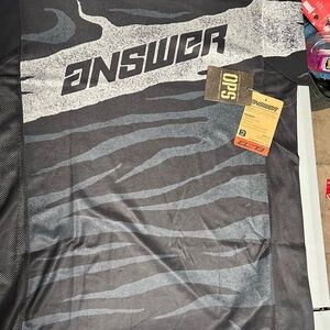 Men's Black and Gray Jersey size:Large